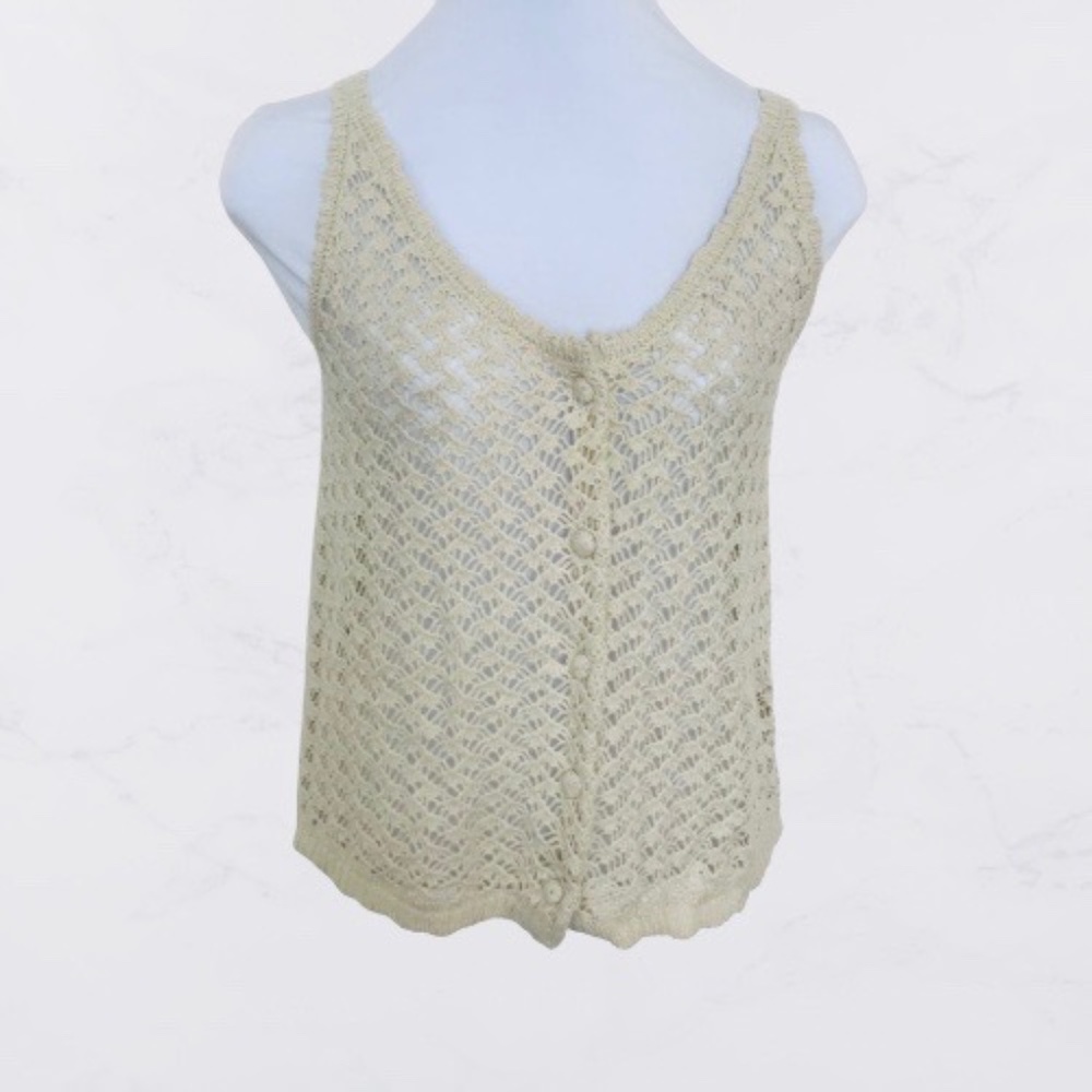 moon & madison Crochet Tank Top Large